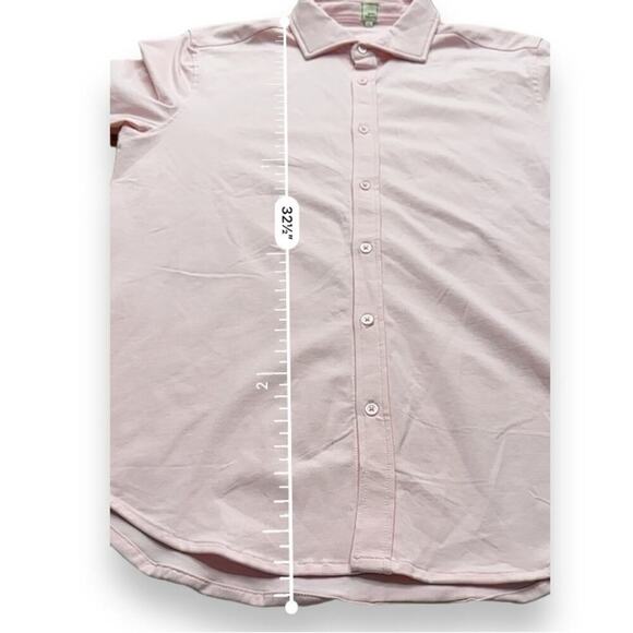 Swet Tailor Light Pink Short Sleeve Polished Button Down Shirt Size XL - Picture 11 of 11